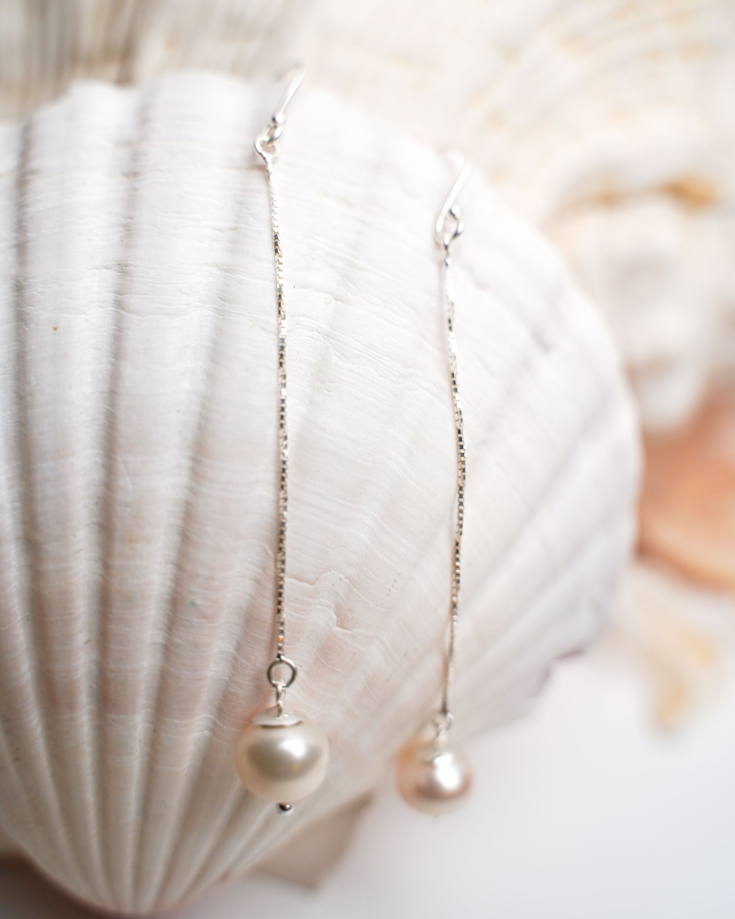 Sura Pearl Drop Earrings in Sterling Silver