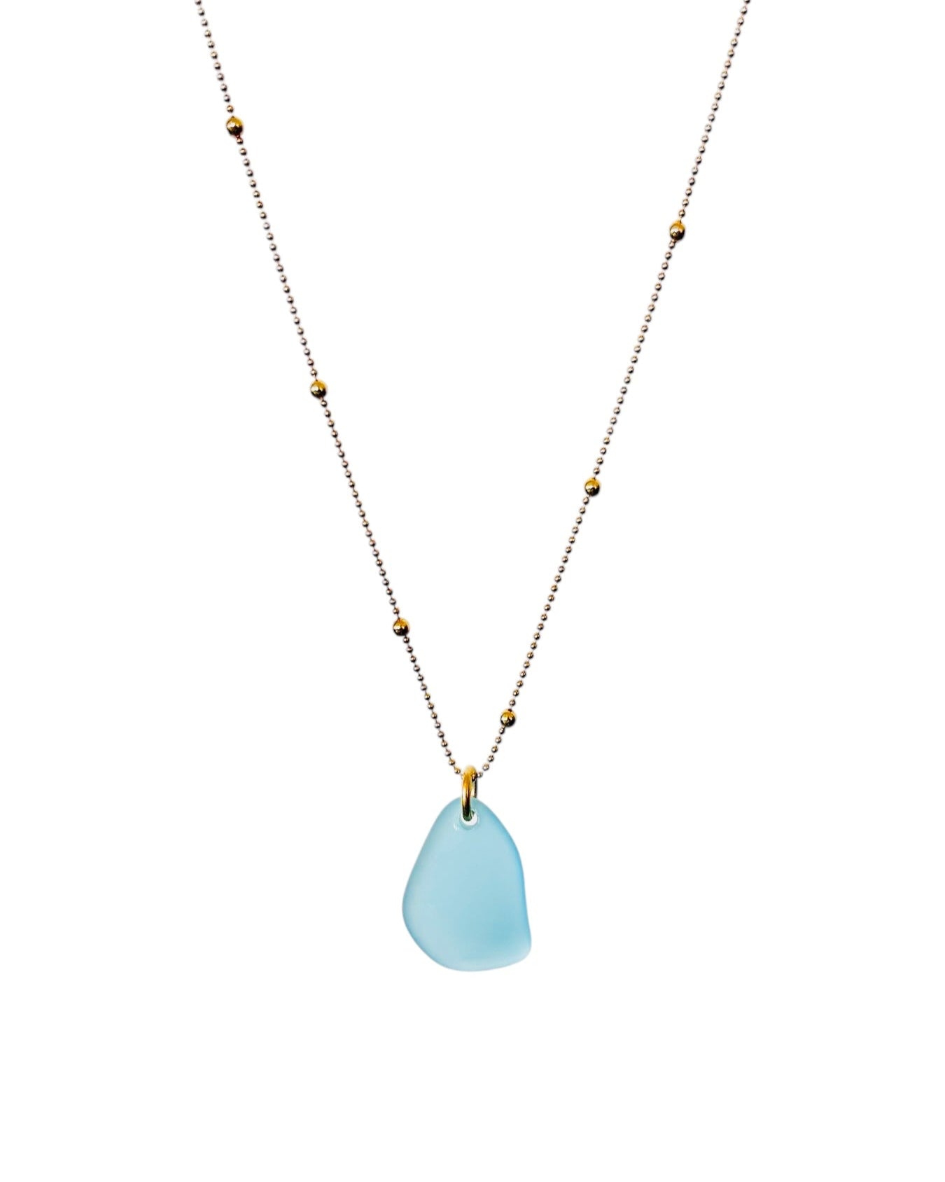Collana di vetro del mare Lua in oro placcato 18K 
