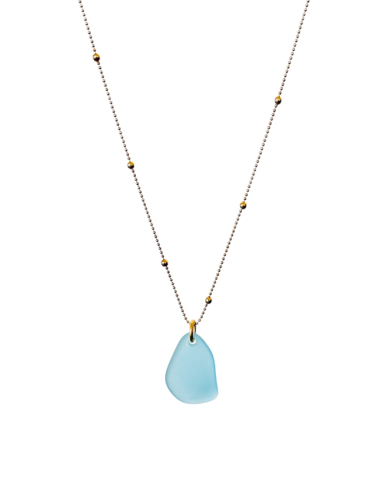Collana di vetro del mare Lua in oro placcato 18K 