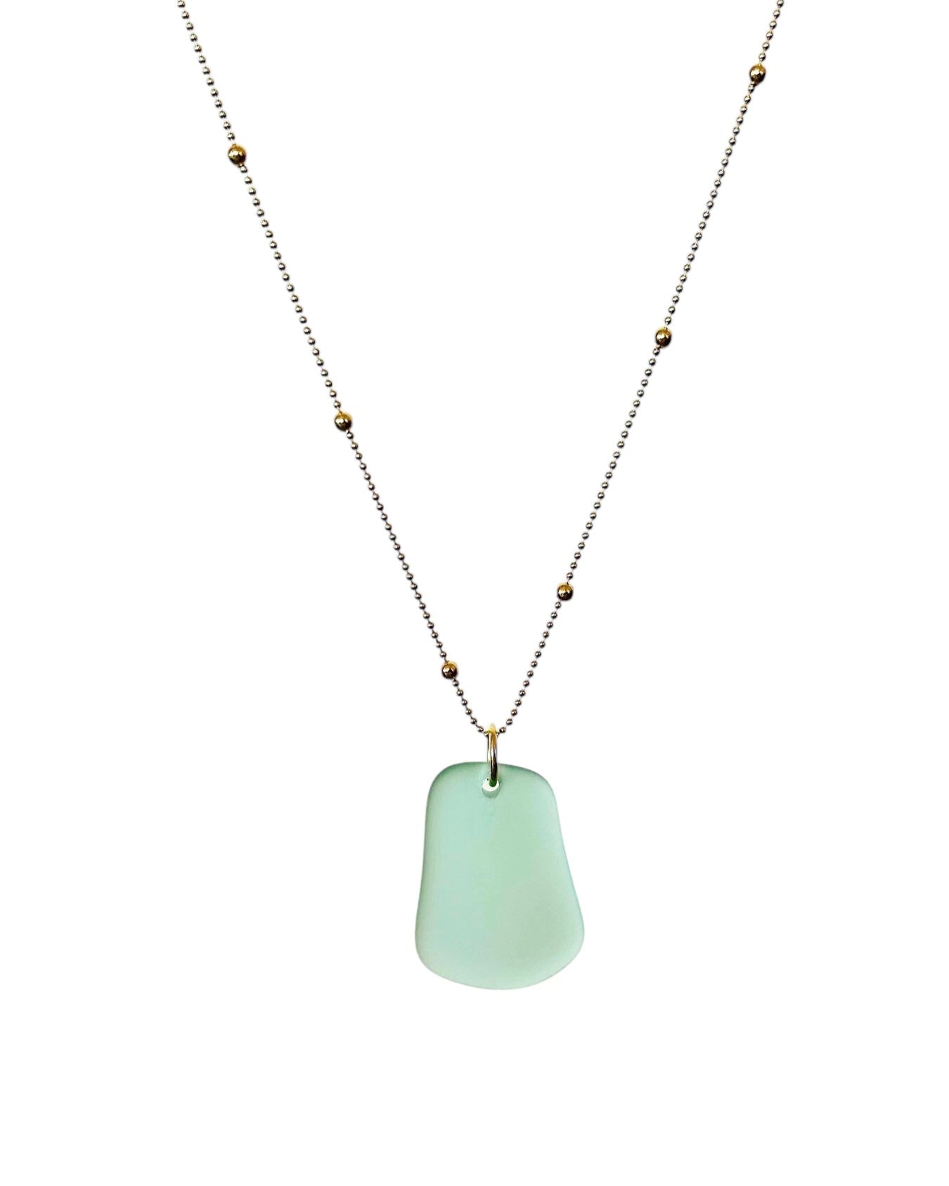 Collana di vetro del mare Lua in oro placcato 18K 