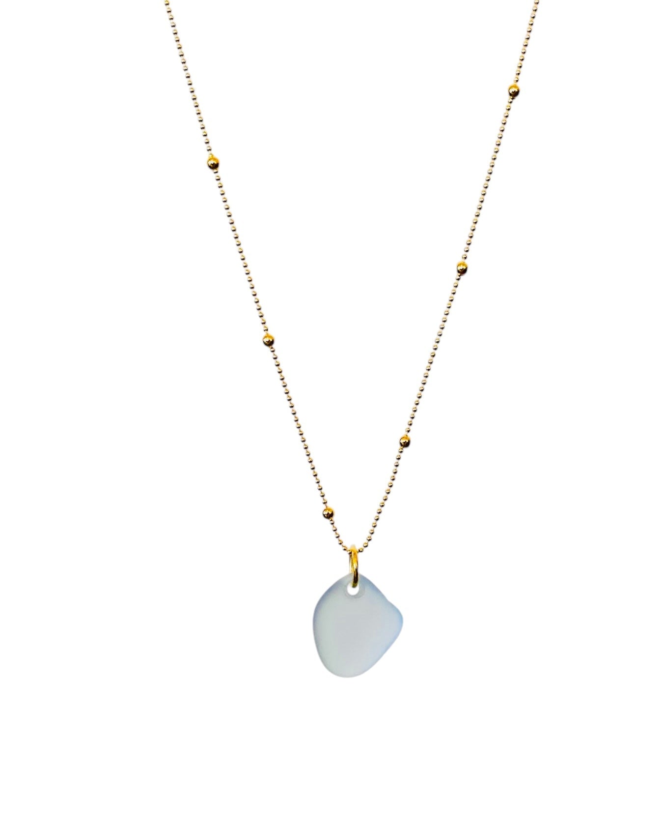 Collana di vetro del mare Lua in oro placcato 18K 
