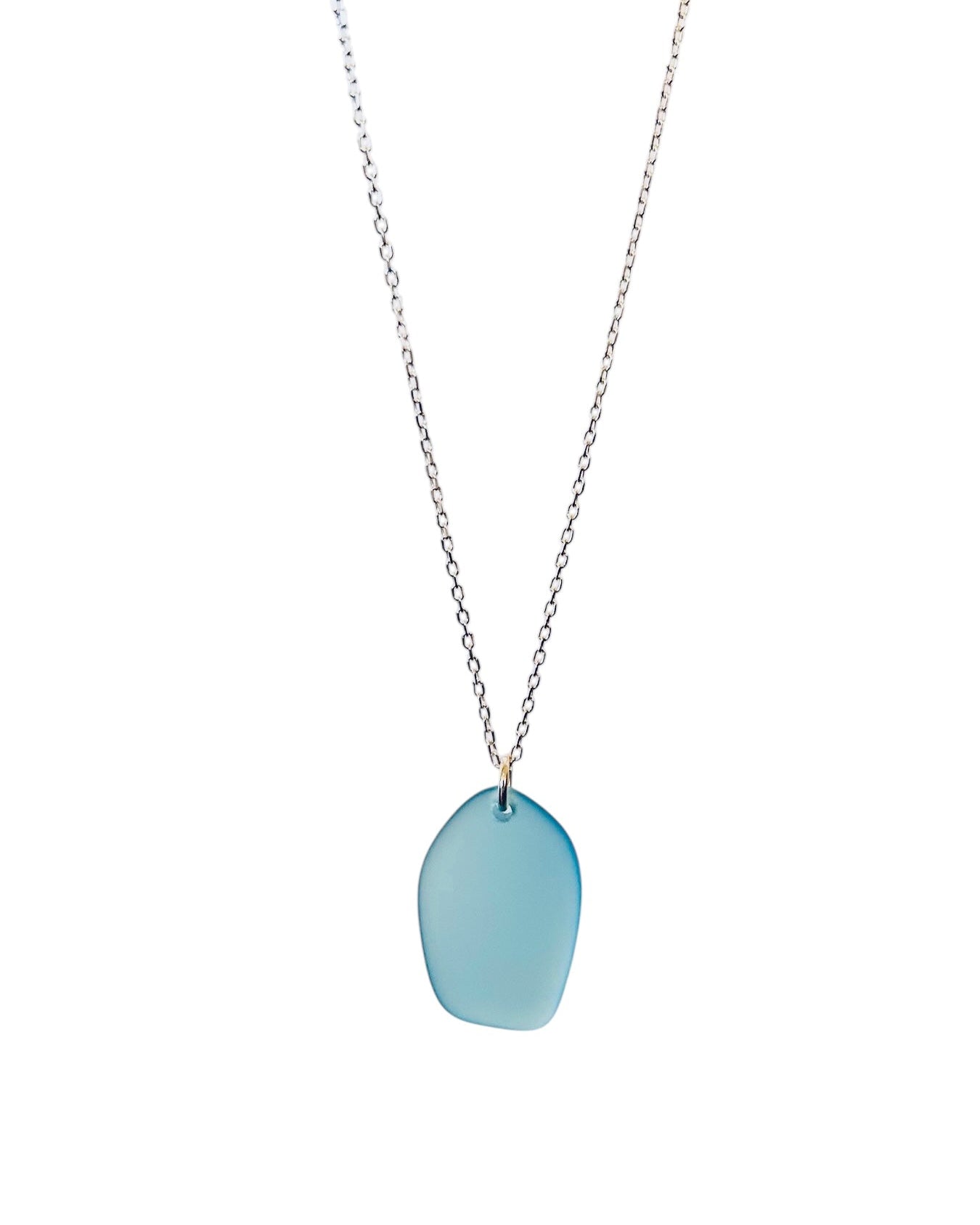 Collana Vela in vetro marino e argento 925