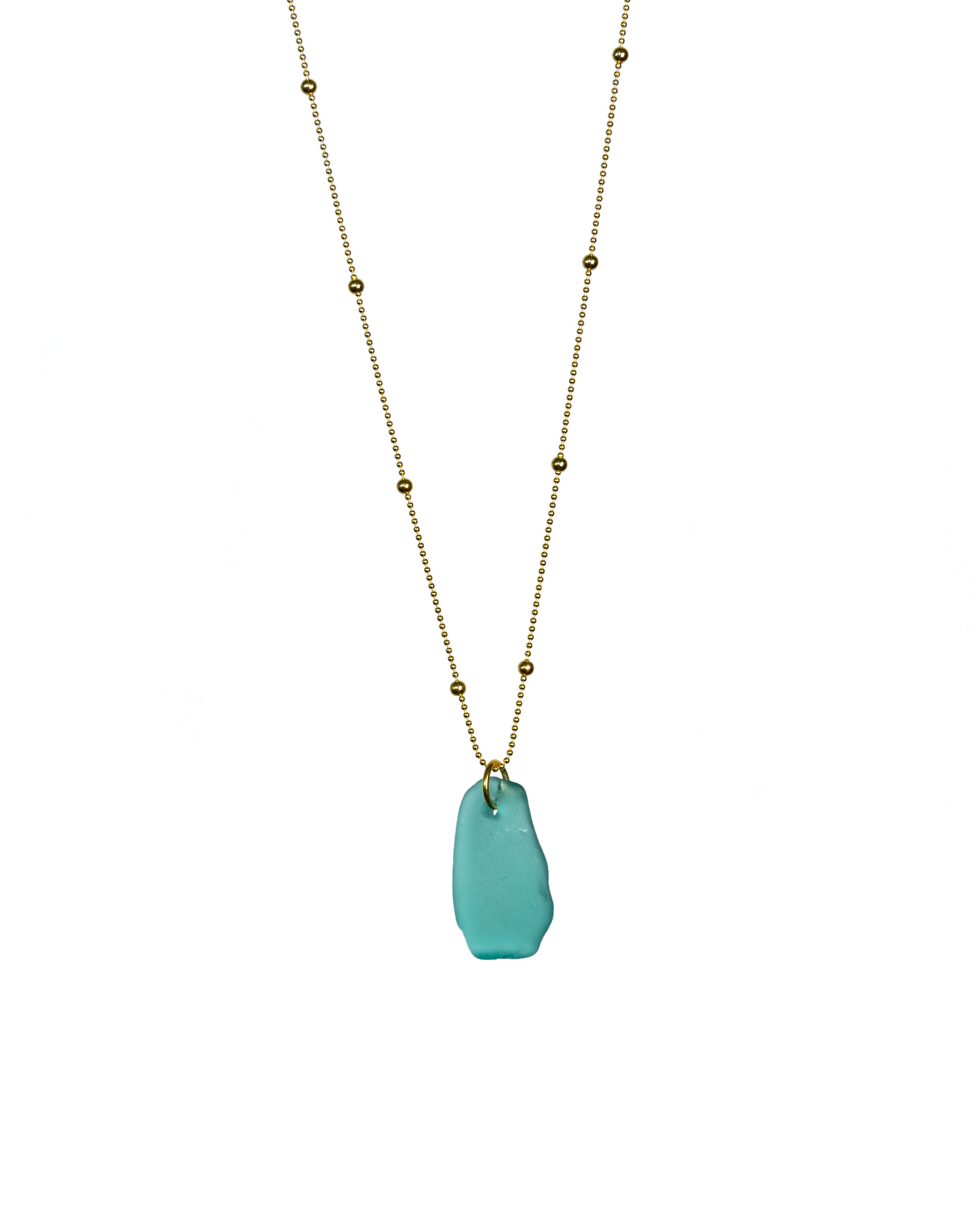 Collana di vetro del mare Lua in oro placcato 18K 