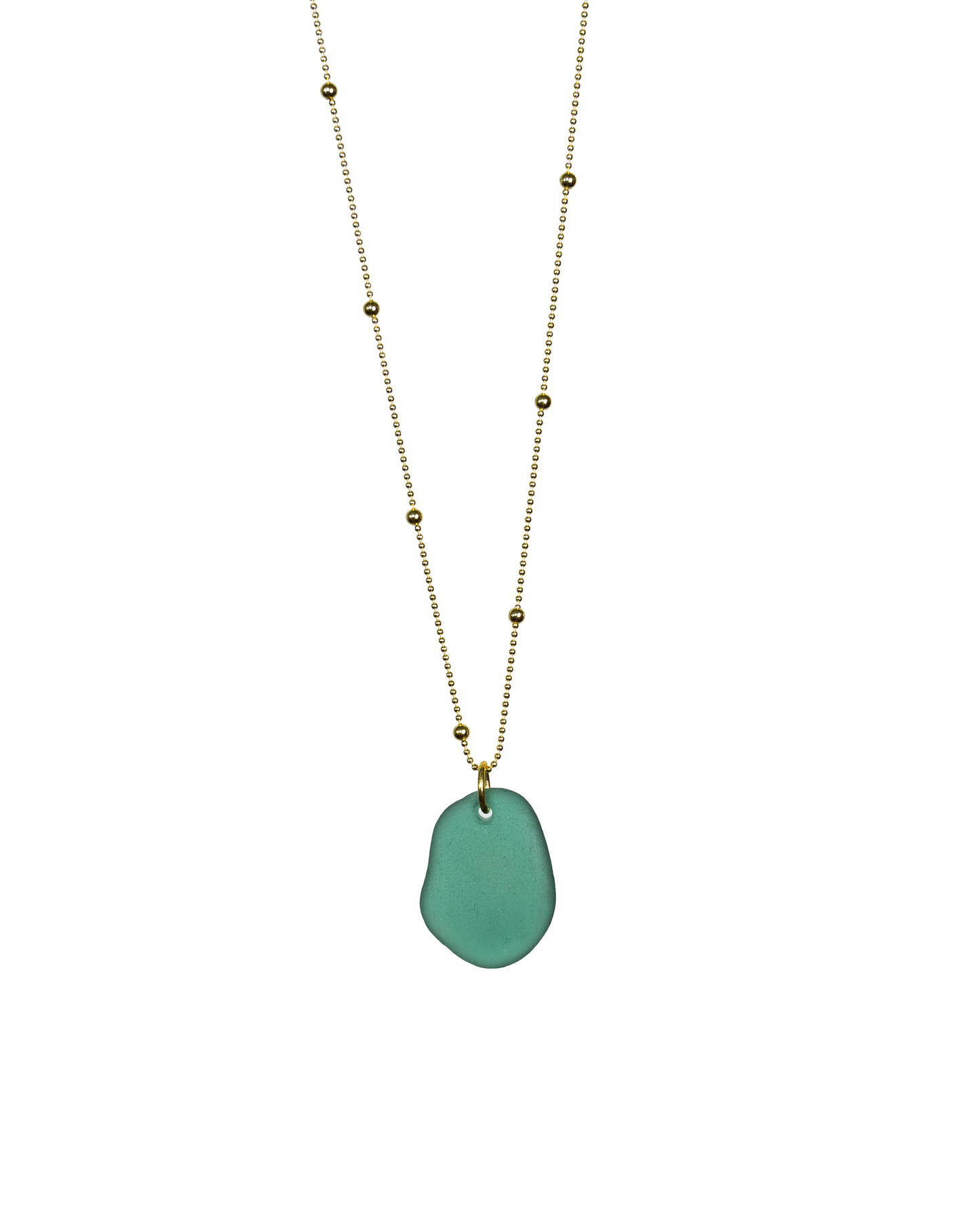 Collana di vetro del mare Lua in oro placcato 18K 
