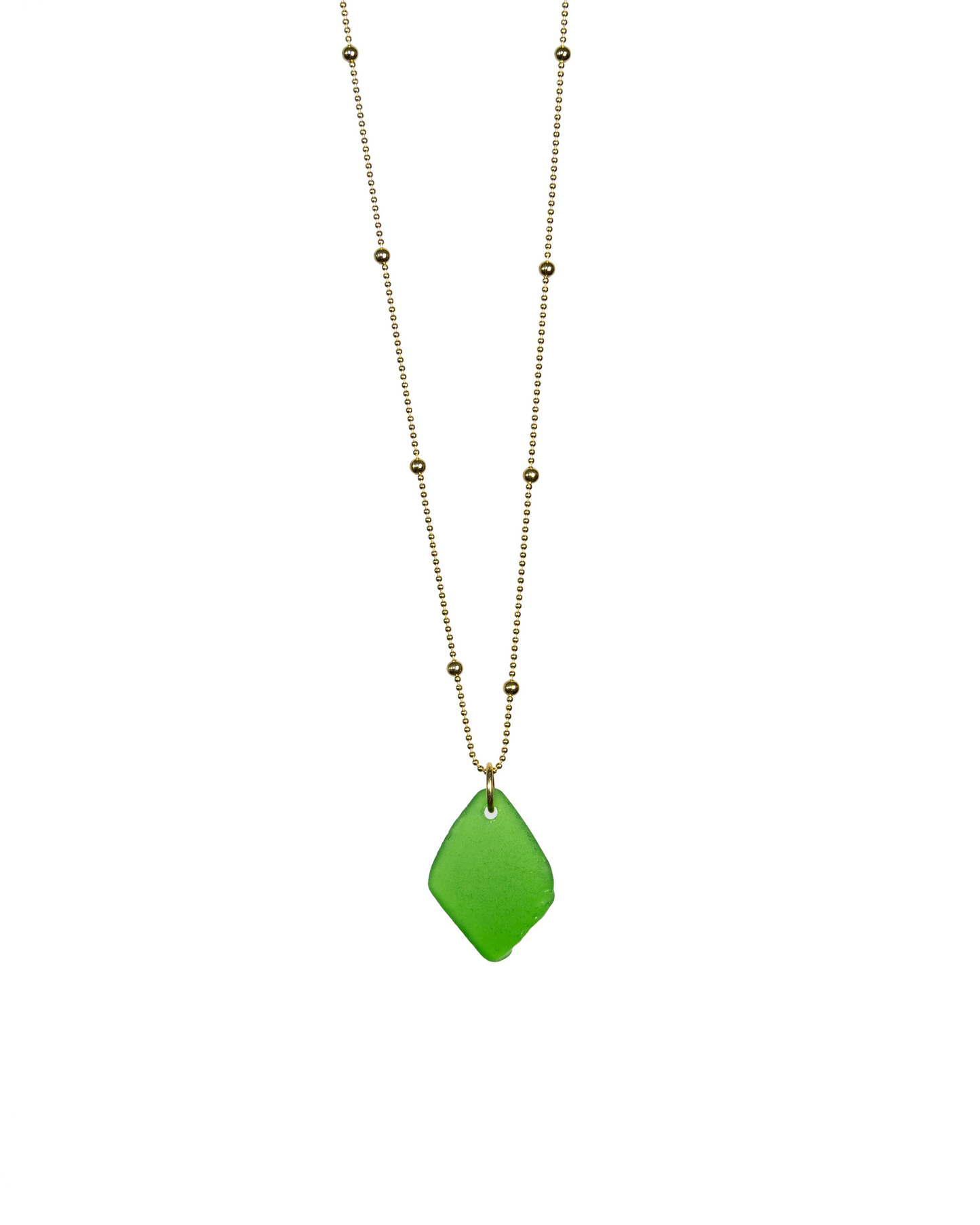 Collana di vetro del mare Lua in oro placcato 18K 