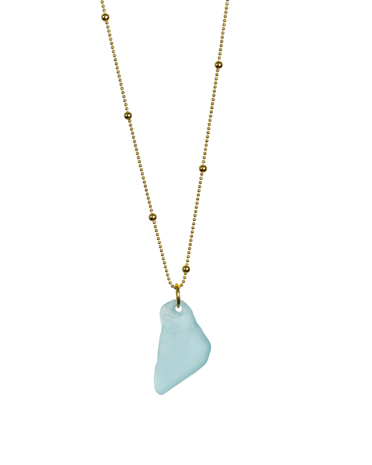 Collana di vetro del mare Lua in oro placcato 18K 